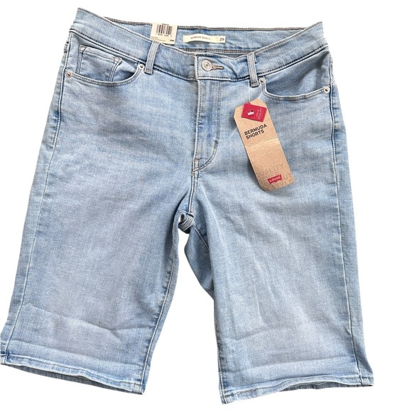 Levi's Pants - Levi's Mid Rise Light Blue Jean Bermuda Shorts Womens 8/29